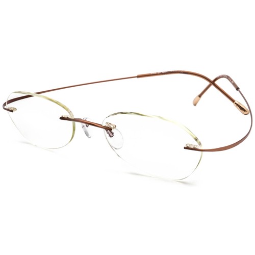 Silhouette Eyeglasses 7799 40 6069 Must Collection Brown Rimless 48[]19 130 - Picture 3 of 5