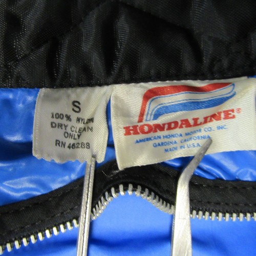 Hondaline Classic Vintage Motorcycle Pit Jacket Wind Breaker SMALL "Made in USA" - Picture 9 of 12