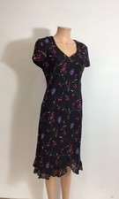 Talbots Vintage Floral Silk Dress Womens 8