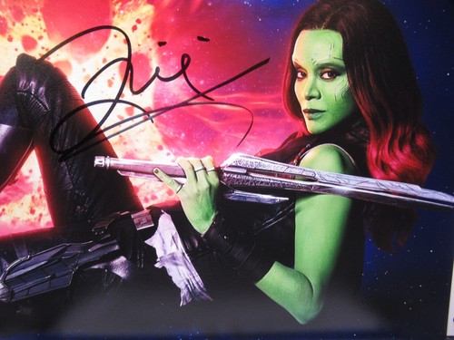 ZOE SALDANA GAMORA GUARDIANS OF THE GALAXY SIGNED 8"X10" FOTO HANDSIGNIERT MIT COA - Bild 4 von 9