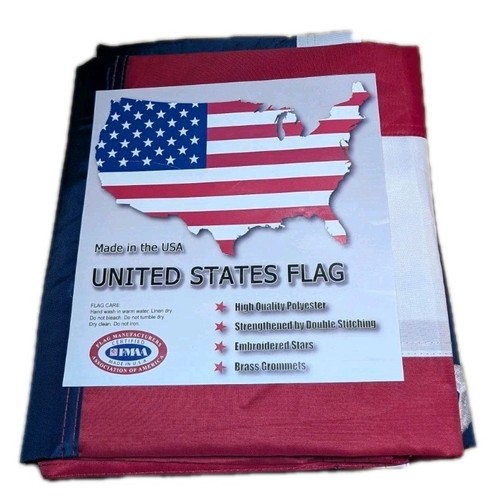 American Flag -USA Made High Quality Embroidered Outdoor Flags 3x5 or 5x8 - Picture 7 of 9
