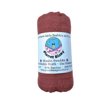 Muslin Swaddle Multi Use Baby Blanket 70 Bamboo 30 Cotton 47 x 47 Raspberry