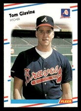 Tom Glavine 1988 Fleer Rookie Card #539 Atlanta Braves