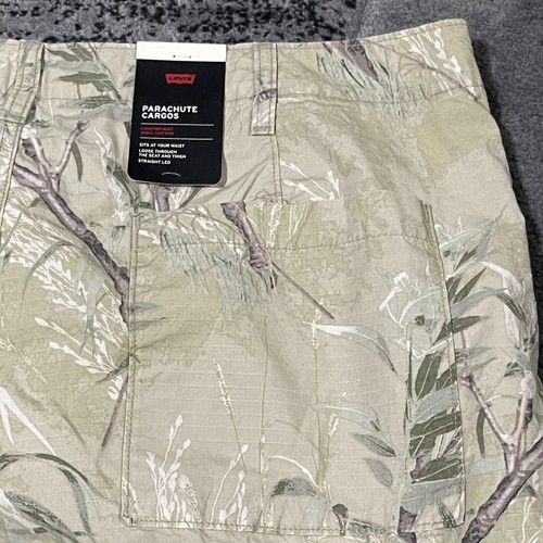 Levis Parachute Cargo Hose Herren 36x32 braun grün Camouflage Utility leicht NEU - Bild 17 von 21