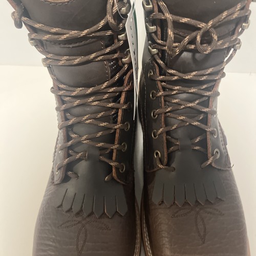 TONY LAMA Safety Toe 8" Men’s Waterproof Western Work Lace-up Boots Buffalo 10.5 - Picture 9 of 15