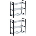 2pcs Household Three-layer Shoe Storage Rack 3-tier Shoe Rack Organizer