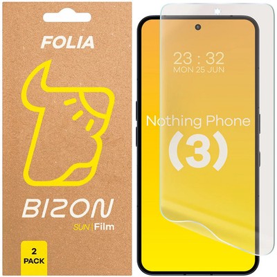 2x Matte Schutzfolie für Nothing Phone (3) Bizon Displayschutzfolie Folie Film