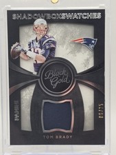 2015 Panini Black Gold - Shadowbox Swatches Tom Brady #SBS-TB Game Worn! 6/25
