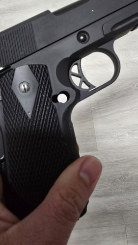 WE-Tech Heavy Weight KB Custom 1911 Gas Blowback Airsoft Pistol w/ Railed Frame - Picture 6 of 9