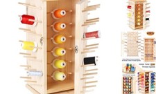129 Spools DIY 360  Fully Rotating Wooden Thread Rack/Thread 129 Spools DIY 