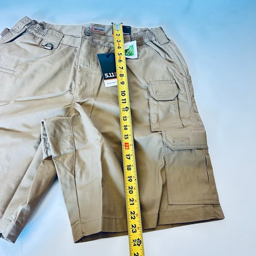 Pantalones Cortos Carga 5.11 Tácticos Hombres Talla 38 Caqui Cintura Elástica Estilo 73308 - Imagen 5 de 11