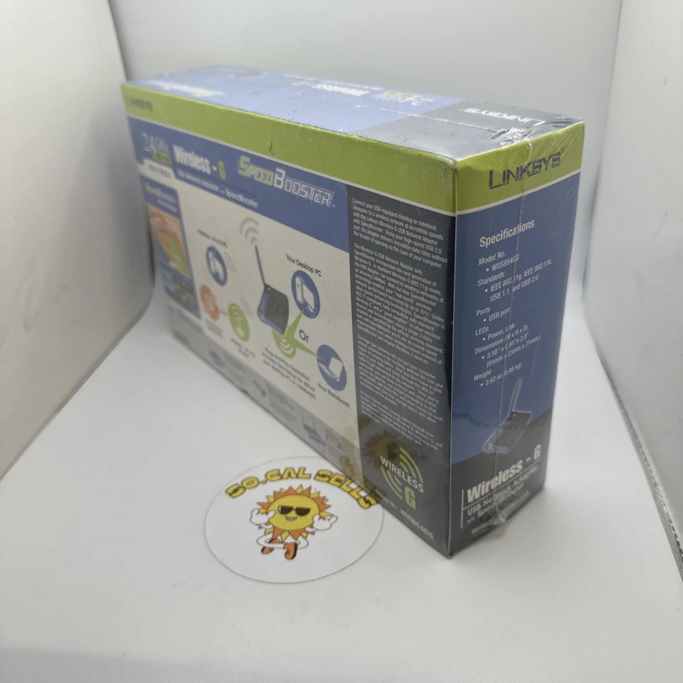 NIP Linksys Wireless G USB Network Adapter 54MBPS with SpeedBooster WUSB54GS - Image 4 of 4