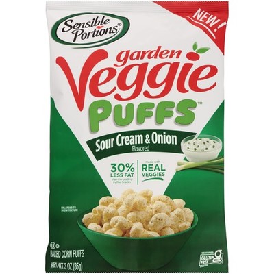 Sensible Portions 6 Pack Garden Veggie Puffs Sour Cream Onion Gluten Free Snacks