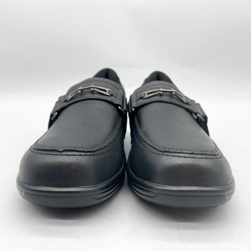 Orthofeet Damen 9 Chelsea Loafer Schuhe schwarz Leder bequem orthopädisch Wandern - Bild 2 von 12