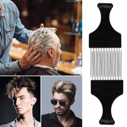 4 Packs Afro Comb Metal Pick, Hairdressing Detangle Wig Braid Hair Styling To... - Picture 5 of 9