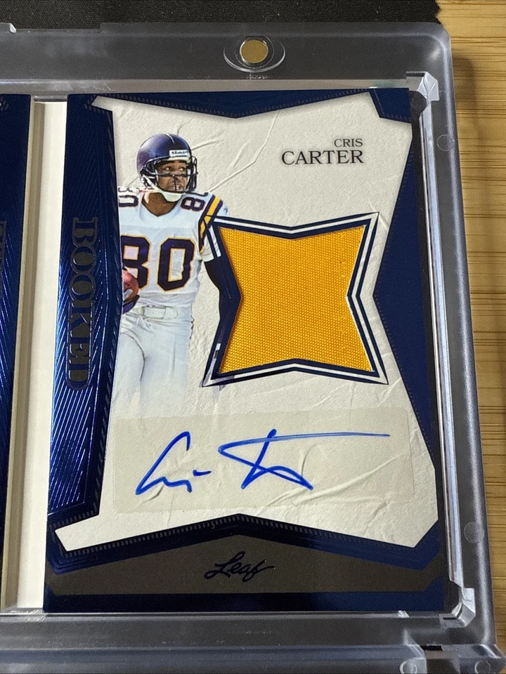 2025 Leaf History Book Randy Moss Cris Carter Dual Patch Auto Double Booked 4/5 - Image 3 of 4