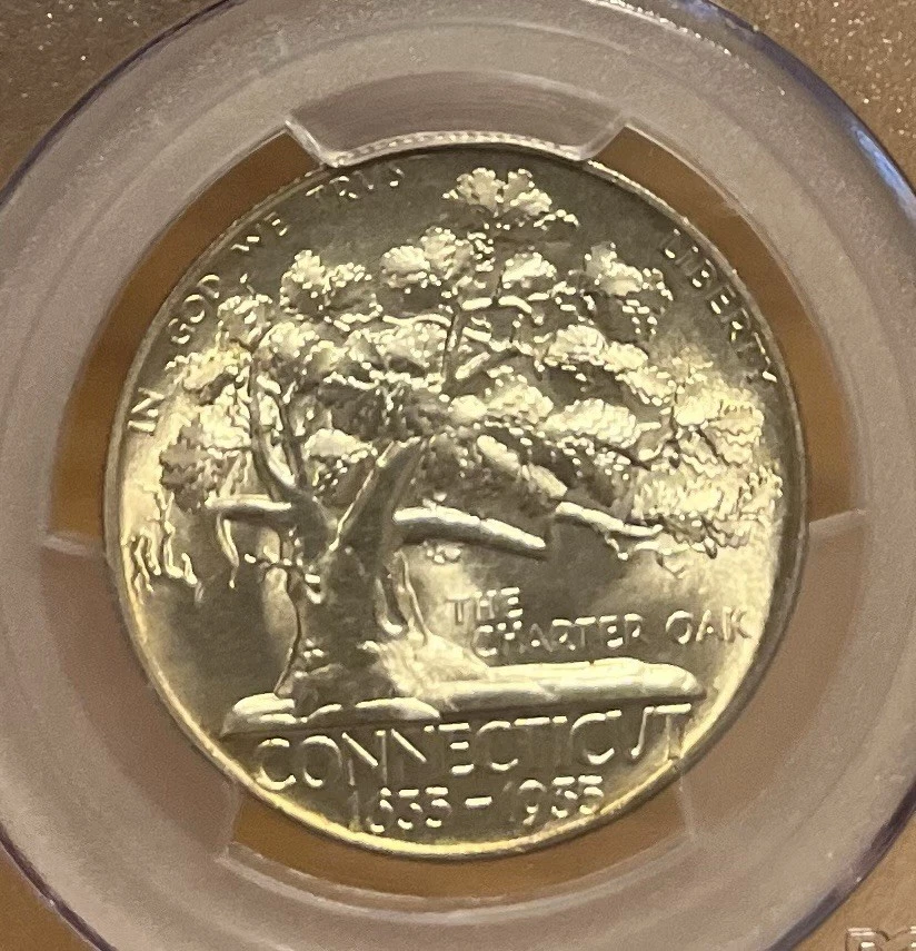 1935 PCGS & CAC MS64 Connecticut Commemorative Half Dollar - Image 3 of 4