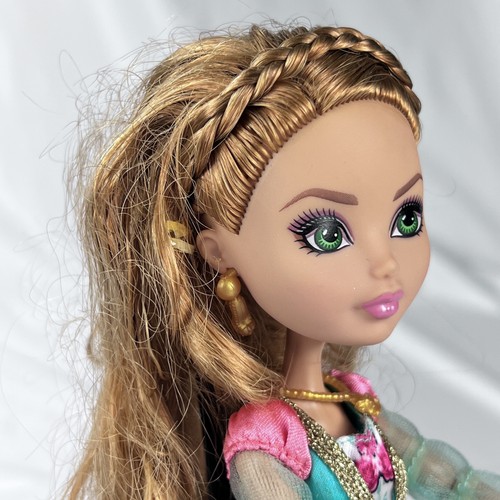 Ever After High Ashlynn Ella Doll Mattel 2012 Floral Dress Gold Jewelry - Picture 5 of 9