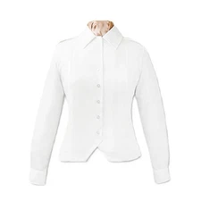 WOMEN'S FEMALE ARMY SERVICE UNIFORM ASU WHITE LONG SLEEVE OVER BLOUSE 12-18