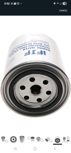 IFJF Marine Water Separating Fuel Filter 10 Micron Replaces Mercury #35-60494-1 - Foto 6 di 7