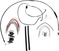 Burly Cable and Brake Line Kits Black 15in. Bagger Bars B30-1101
