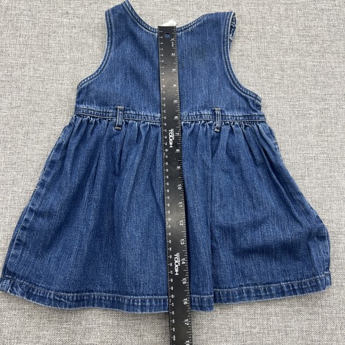 Vintage Osh Kosh Größe 24 Monate Jeanskleid Maus Herbst Blätter bestickt - Bild 7 von 10