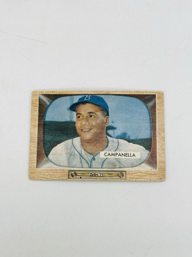 Vintage 1955 Bowman Baseball Roy Campanella Brooklyn Dodgers RARE