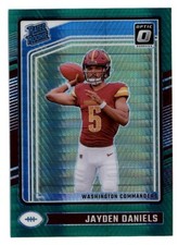 2024 Donruss Optic Green Hyper #248 Jayden Daniels RC Rated Rookie - NM-MT