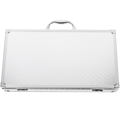Silver Locking Storage Box Briefcases with Lock With Foam for Travelers Luggage - Picture 17 of 19