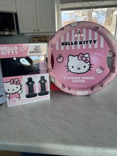 Kawaii Hello Kitty Pink Car Seat Covers Hello Kitty Steering Wheel Cover Nwt