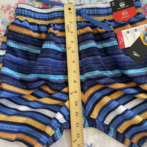 NWT SPEEDO SWIM TRUNKS/Shorts BLUE ORANGE WHITE Boys XL 18/20 - Picture 4 of 5