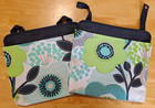  2 OH SNAP POCKETS THIRTY ONE FABULOUS FLORAL BLUE/GREEN HANGING ORGANIZER