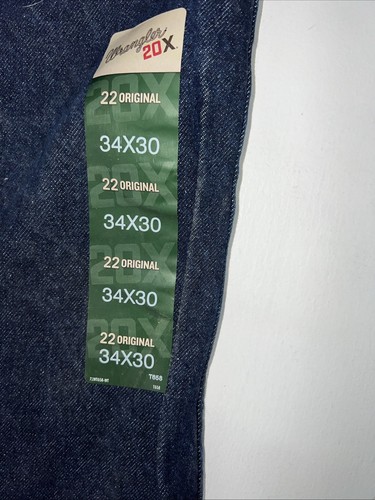 New Mens Wrangler 20x Original Denim Jeans. 34x30 I-11 - Picture 8 of 9