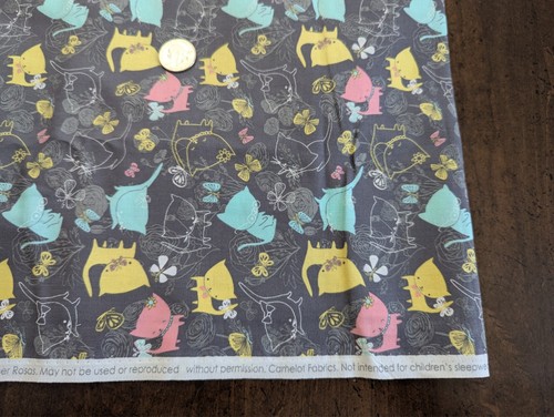 1 Yard + 5"/44" 100% Baumwolle CAMELOT Stoffe/"The Kitten's Meow" Patt #6141401-NEU - Bild 6 von 7