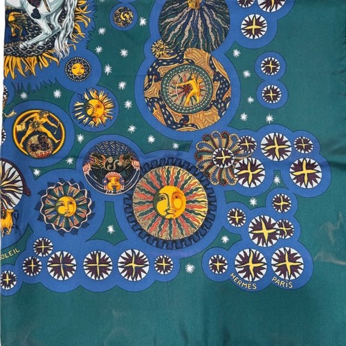 Hermes Carre 90 Sun King Multicolor Silk Women's Scarf - Picture 5 of 10