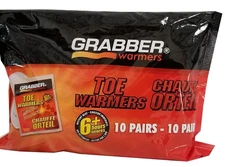 Grabber Toe Warmers - Bag of 10 Pairs