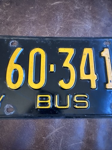 1960 New York BUS LICENSE PLATE 🚌 Classic Vintage Tag # 60 341 - Imagen 4 de 5