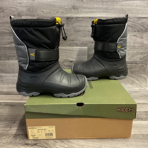 Keen Botas Impermeables Juveniles 5 Lumi II Correas Negras Punta Redonda Logo 1023710 Nieve - Imagen 1 de 13
