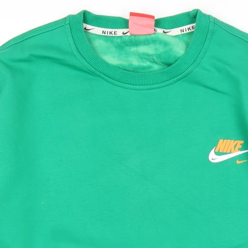 Nike Hombres Verde XL Pullover Sudadera Cuello Redondo Logo Ropa Deportiva - Imagen 7 de 12