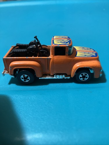 VINTAGE HOTWHEELS FLYING COLORS HI-TAIL HAULER '56 FORD TRUCK MATTEL 1973 ORANGE - Bild 13 von 24