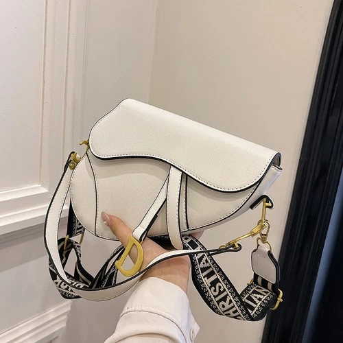 New Women Leather Shoulder Bags Underarm Bag Saddle Shape Pendant Crossbody Bag - Bild 24 von 51
