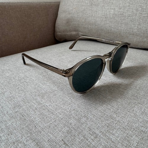 Gafas de sol Tom Ford Aurele ovaladas NUEVAS lentes transparentes beige brillante azul nuevas con etiquetas - Imagen 2 de 8