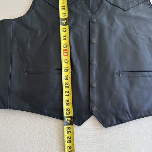 Guide Gear Leather Vest Mens Large Field Tested Conceal Carry Black Motorcycle - Picture 9 of 22