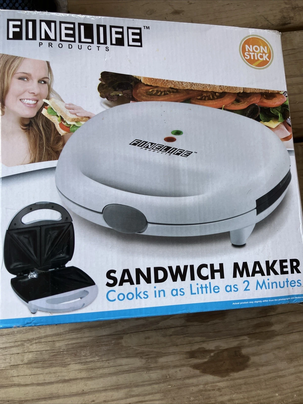 Finelife Sandwich Maker New In Box Sealed Non Stick NIB