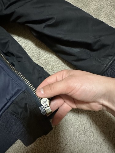 Polo Ralph Lauren Jacket Puffer Down Bomber Black/Navy Tactical Military Fur XL - Picture 10 of 11