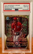 2023 Bowman Chrome Brady House Gold Shimmer Refractor /50 Pre-Rookie RC PSA 10