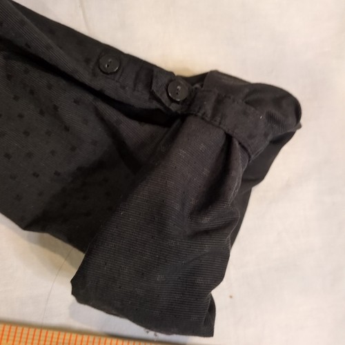 Calvin Klein Shirt Lg Textured Black Button Up Roll Sleeve Casual - Picture 14 of 14
