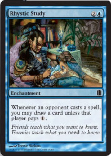 MTG Rhystic Study - Foil, Light Play, English Commander's Arsenal (Foil) - Picture 1 of 1