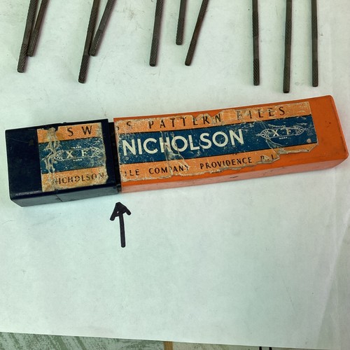 Vintage Nicholson X.F. 6.25" No.2 Files Swiss Pattern Round Handle Needle 11 pcs - Picture 3 of 7