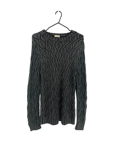 Excellent Cashmere Company Men's Grey Chunky Knit Sweater AU L